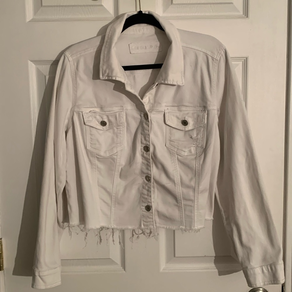 Maurices White Denim Jacket Size 1